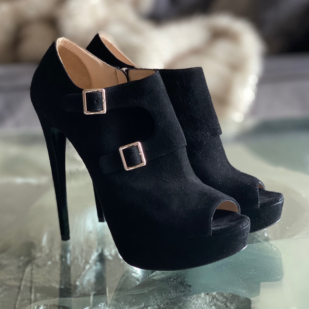 Prada Black Boots / Booties - black suede sz 39
